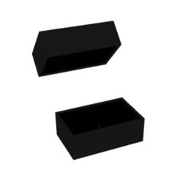 Boîte cloche noire en carton 135*85*H45mm